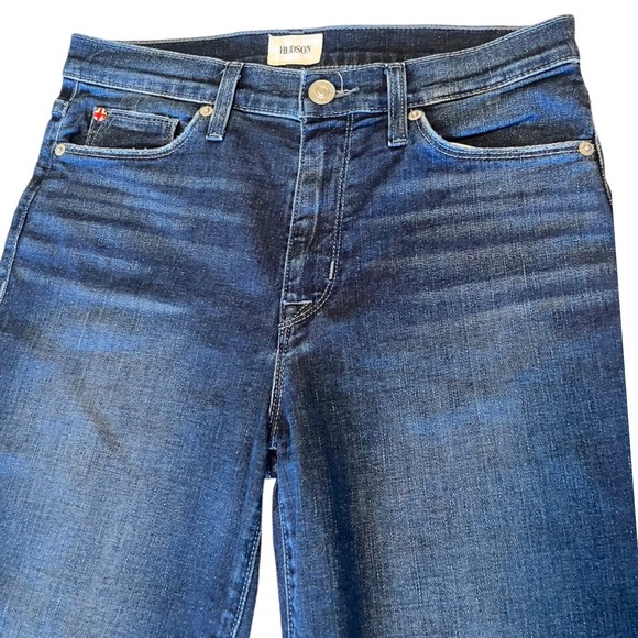 HUDSON Jeans Blair High Rise Straight Leg Blue Crop Sustainable Denim 29-30 EUC - Picture 9 of 14